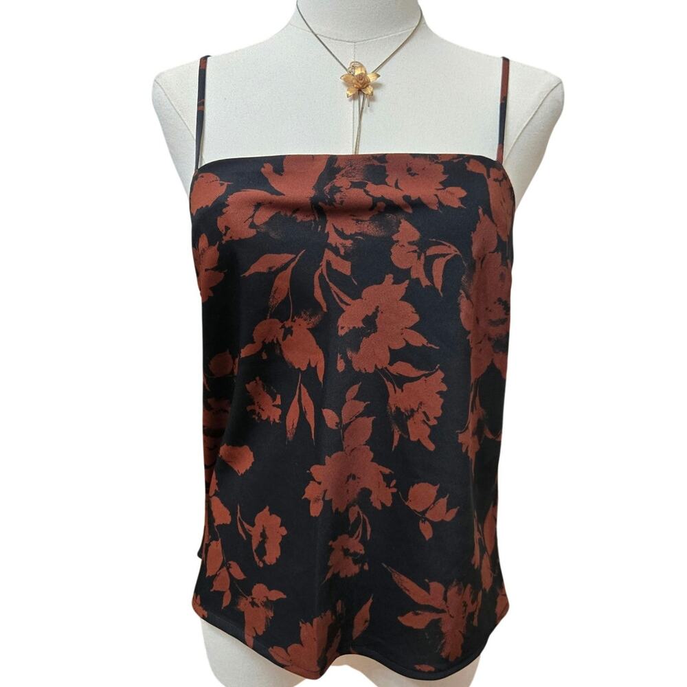 Abercrombie & Fitch Women Whimsigoth Dark Romance Indie Square Neck Satin Top S